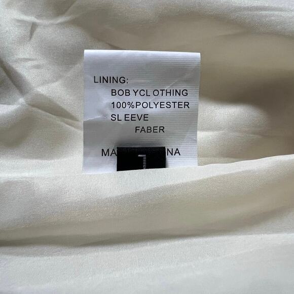 Bollrllr Women Floral Print Embroidered Faux Leather Jacket Lapel Collar Size L - Picture 6 of 9